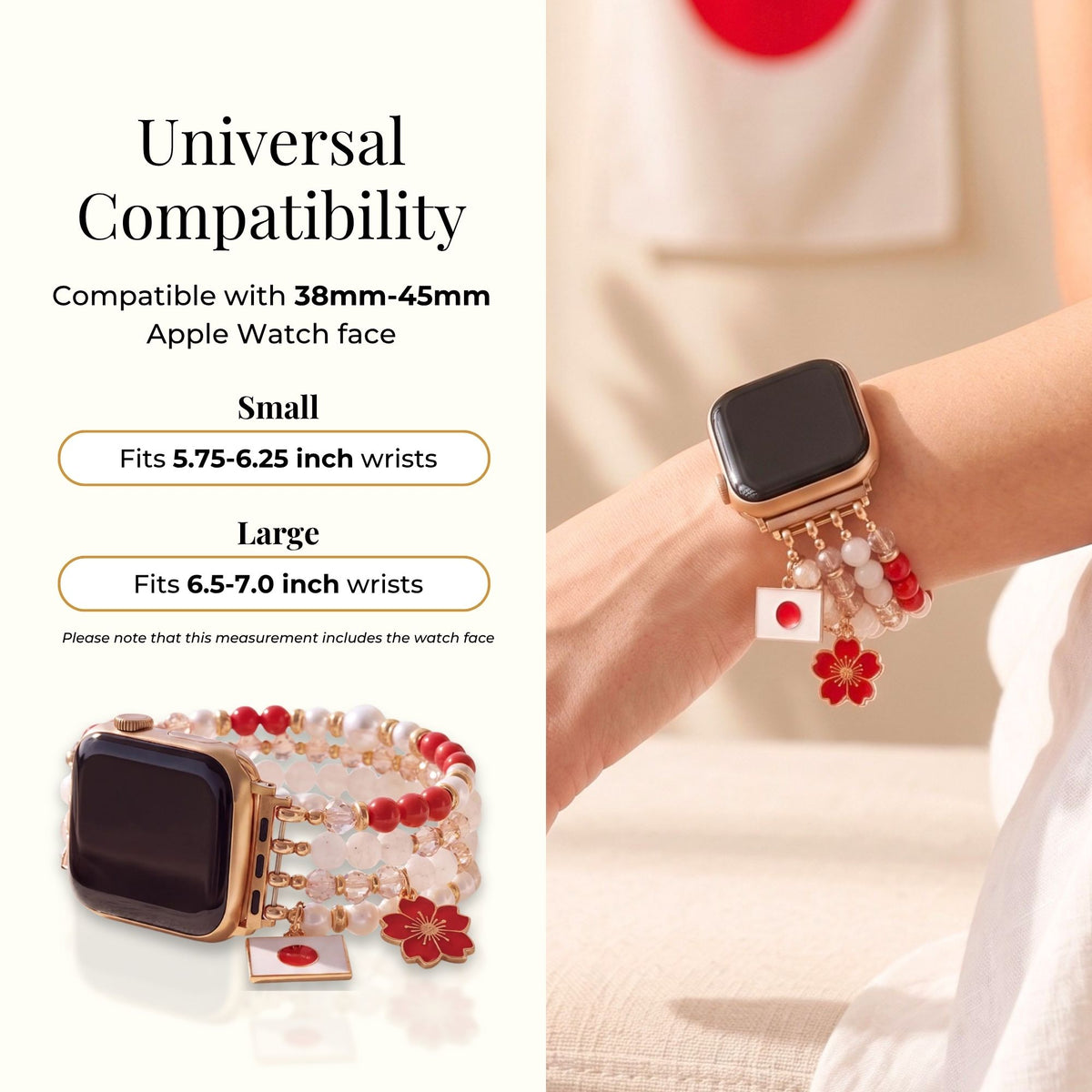 Japan Sakura Bloom Stretch Apple Watch-bandje