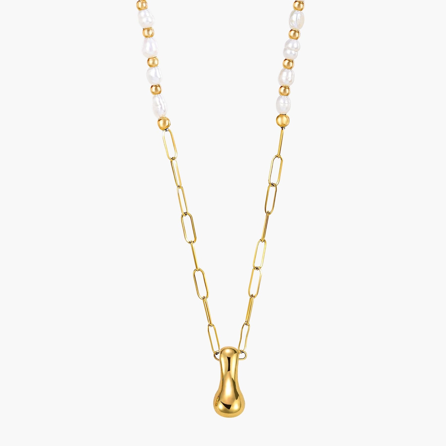 Gouden Glow Bubble Letter Initial Ketting