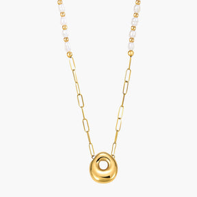 Gouden Glow Bubble Letter Initial Ketting