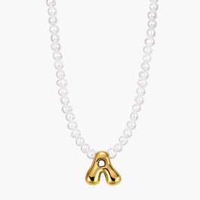 Parel Bubble Initiële Ketting