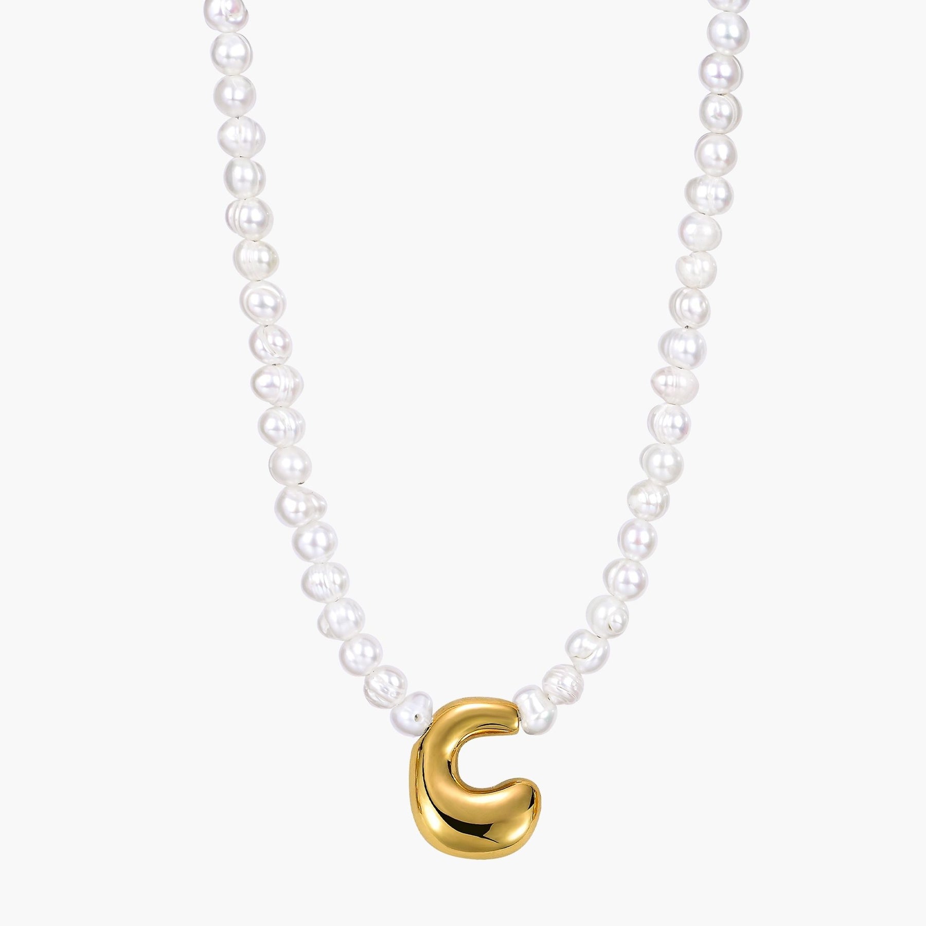 Parel Bubble Initiële Ketting