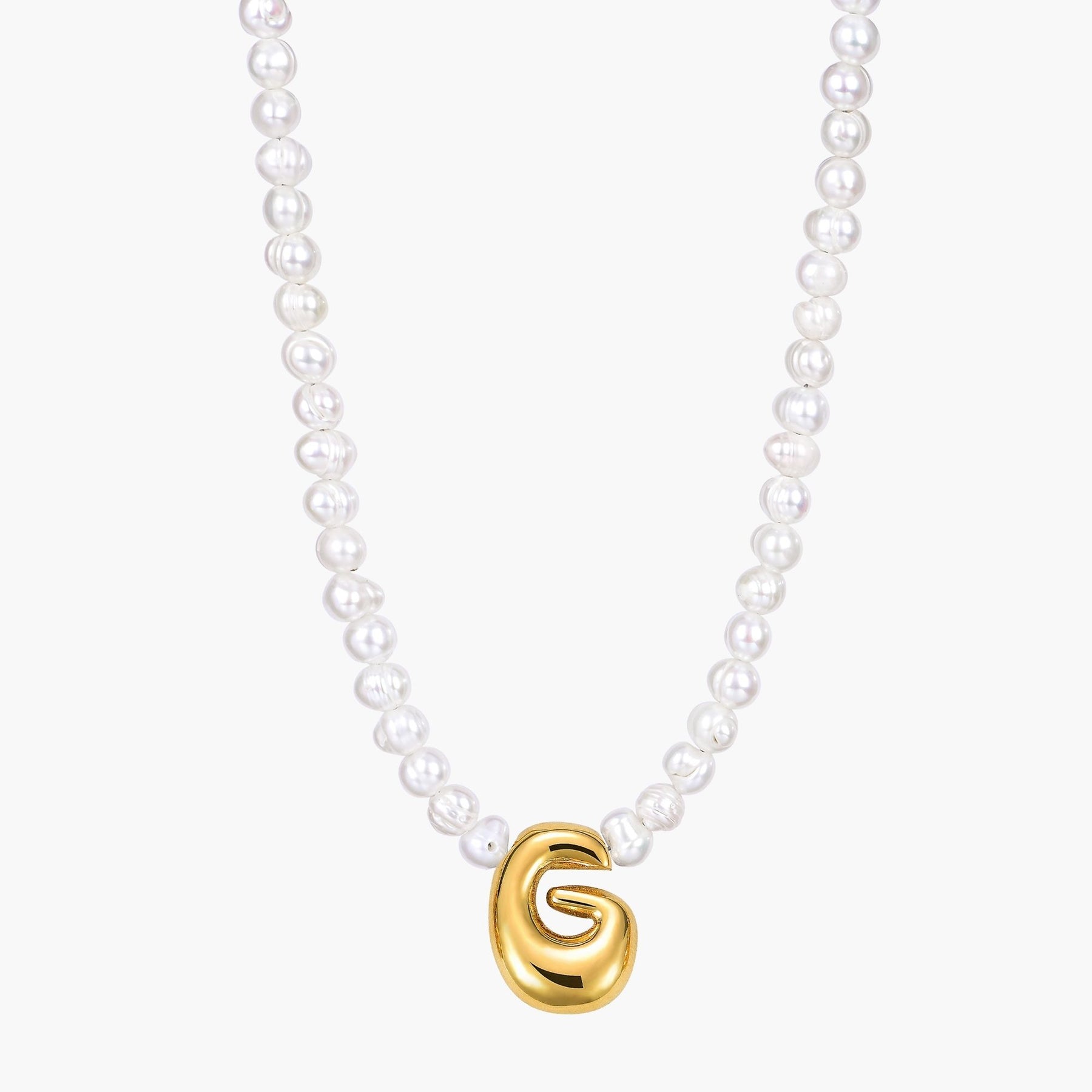 Parel Bubble Initiële Ketting