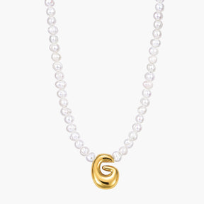 Parel Bubble Initiële Ketting