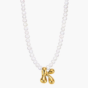 Parel Bubble Initiële Ketting