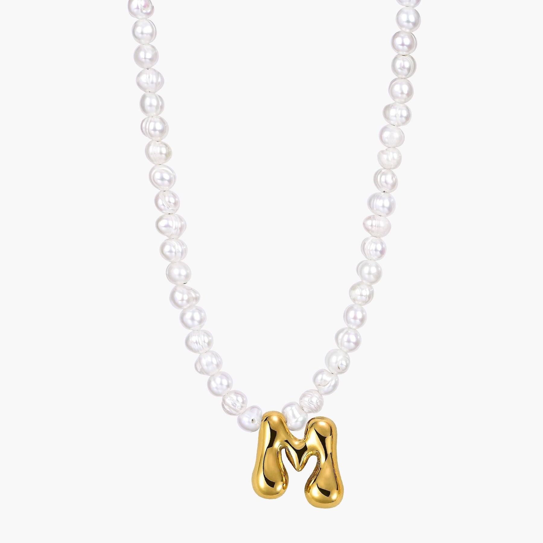 Parel Bubble Initiële Ketting