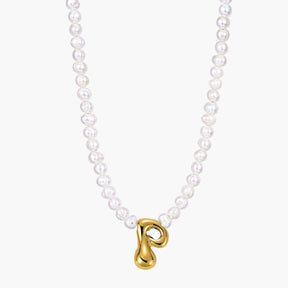 Parel Bubble Initiële Ketting