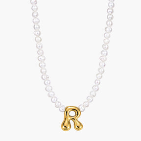 Parel Bubble Initiële Ketting