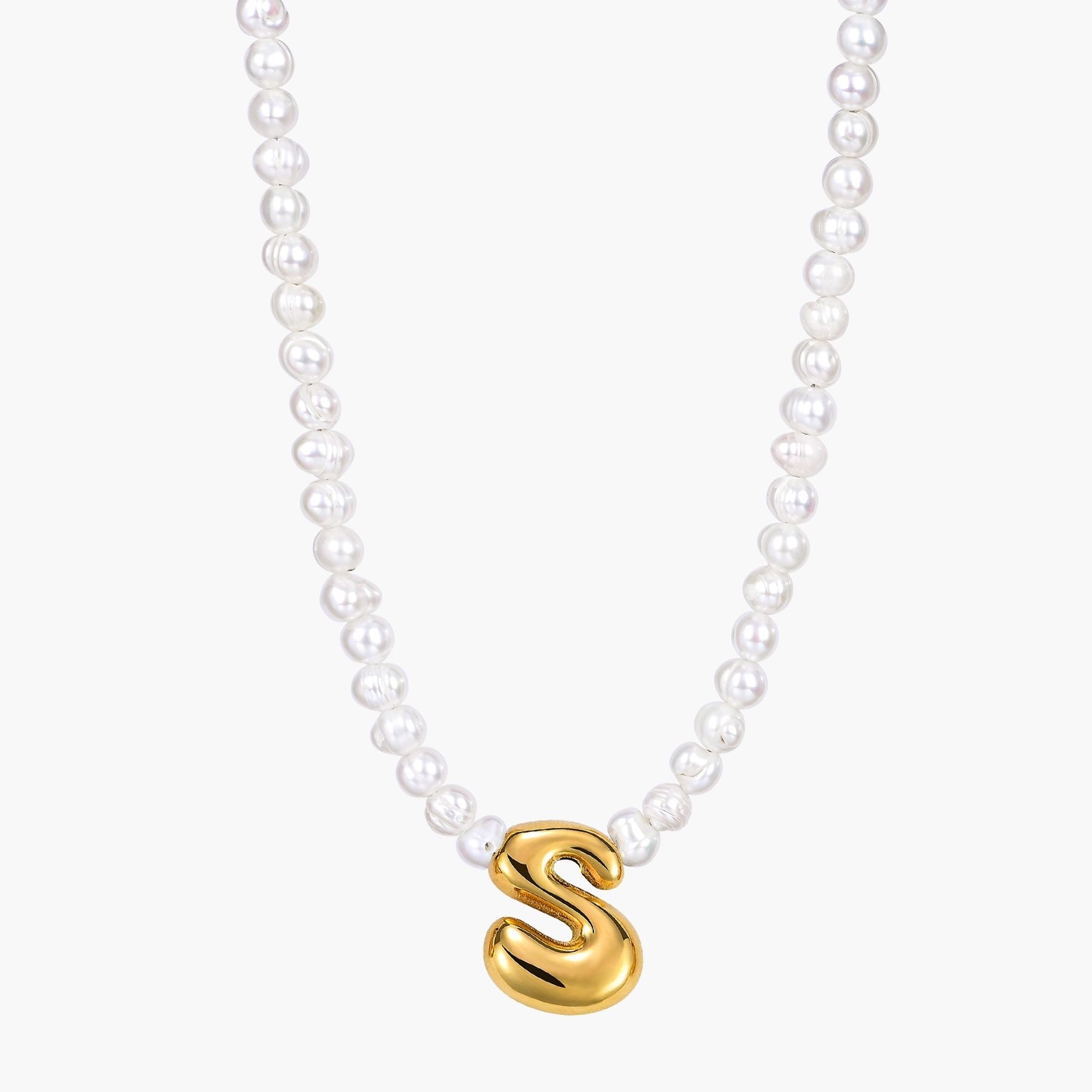 Parel Bubble Initiële Ketting