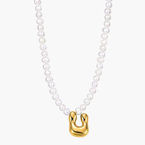 Parel Bubble Initiële Ketting