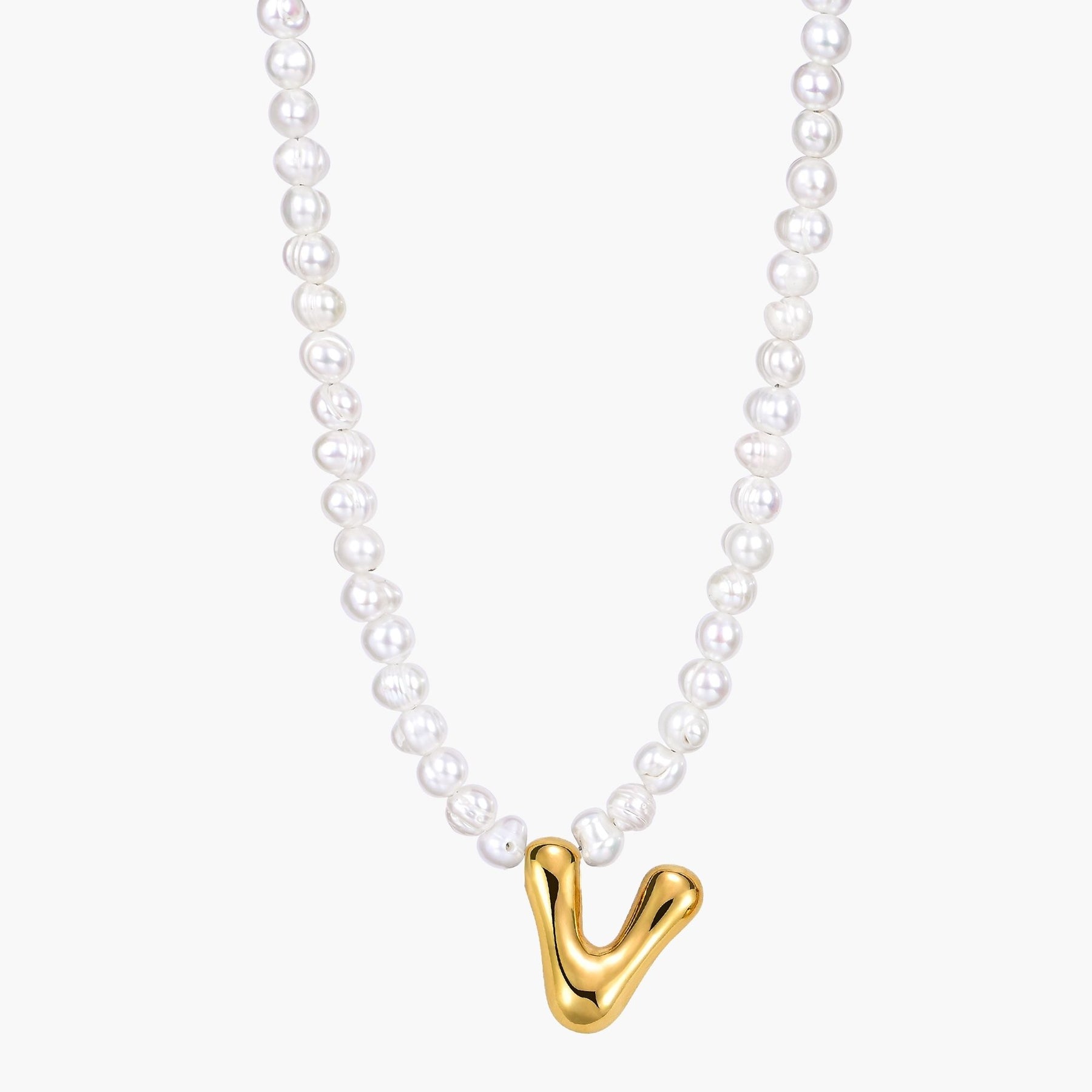 Parel Bubble Initiële Ketting