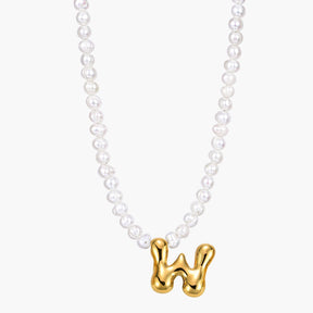 Parel Bubble Initiële Ketting