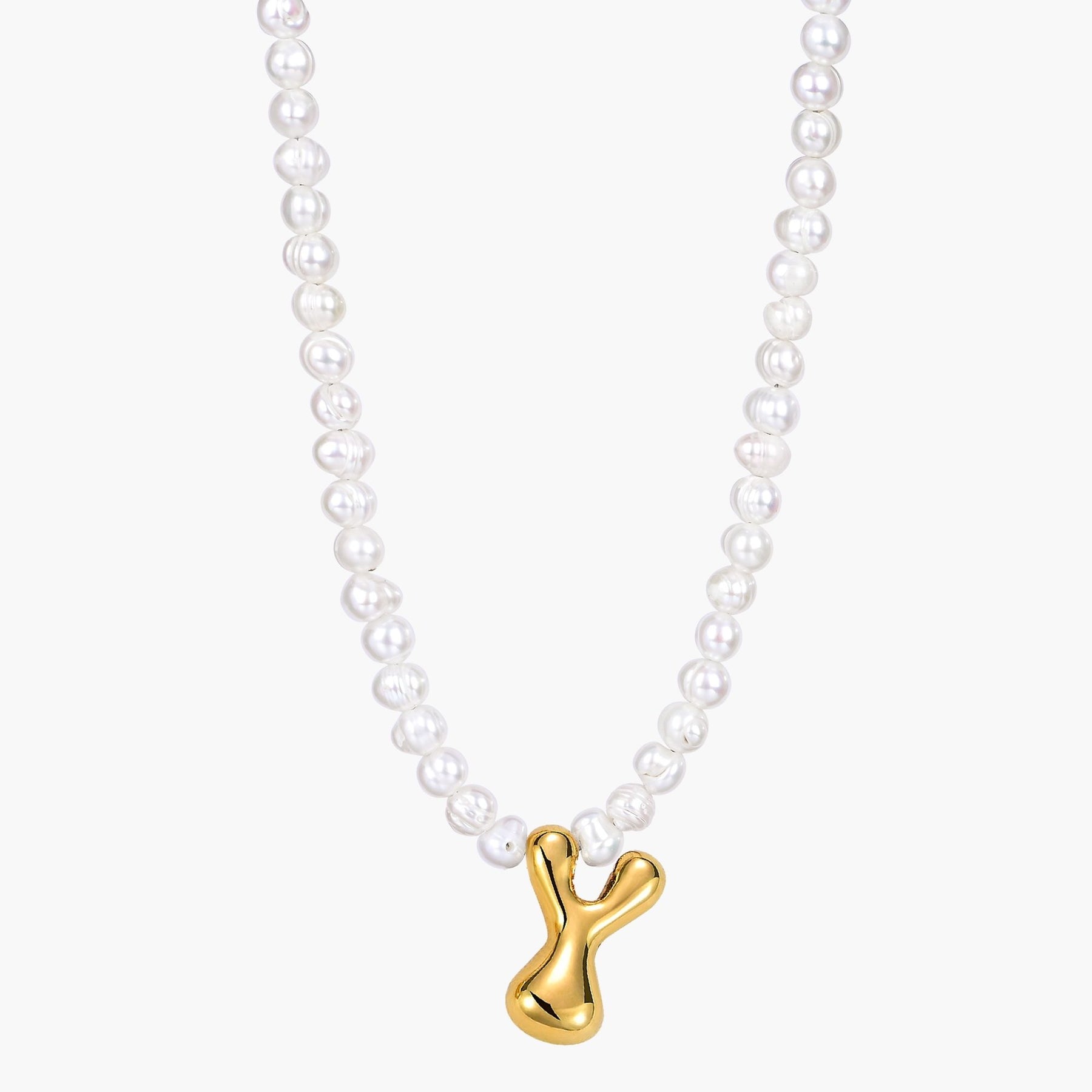 Parel Bubble Initiële Ketting