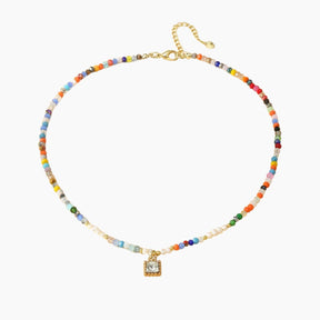 Regenboog Frost Crystal Choker ketting