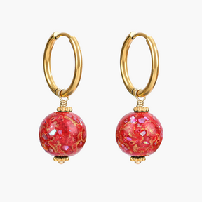 Crimson Orbit Speckle Orb Oorringen met Hoepel