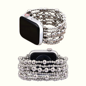 Platinum Demure Stretch Apple Watch-band