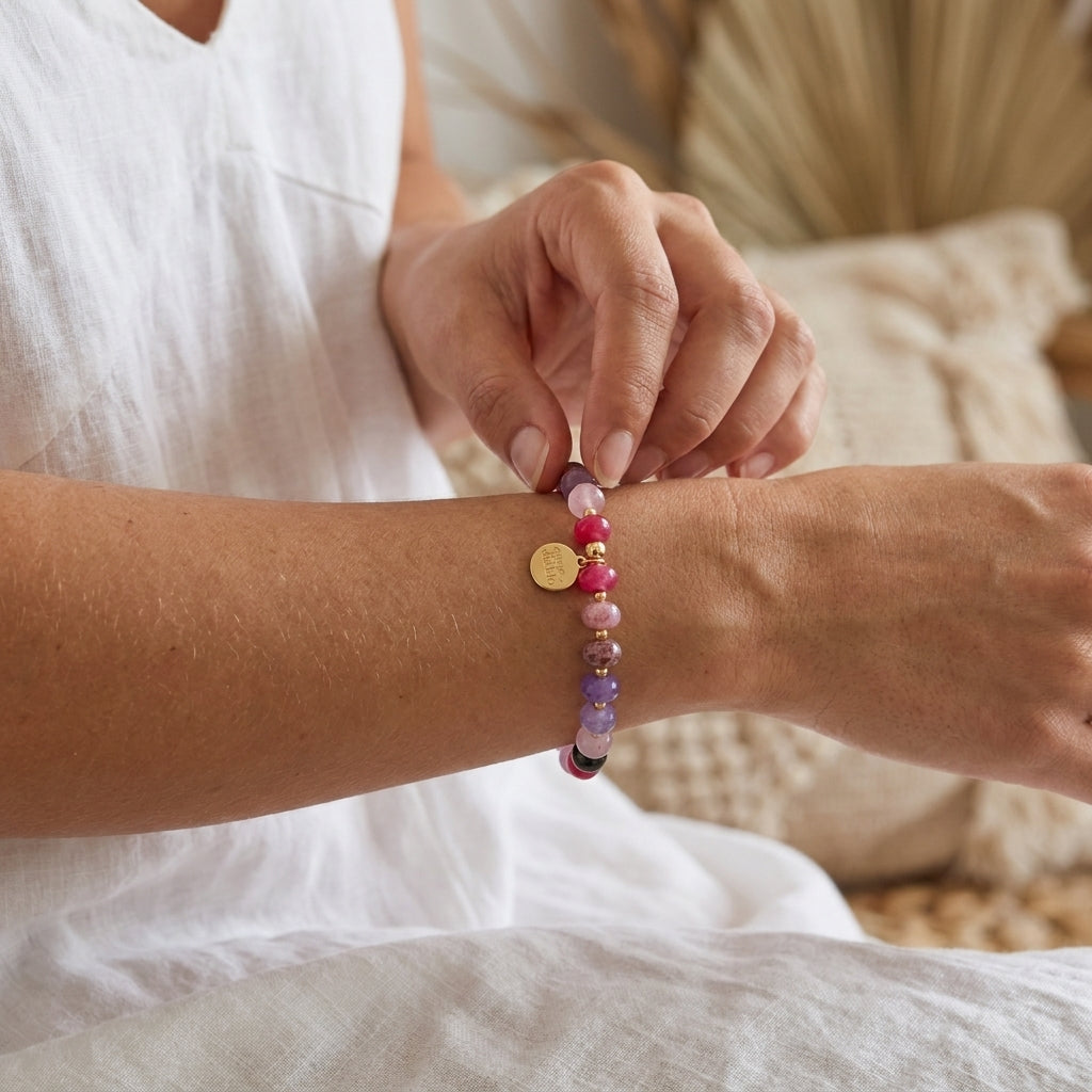 Berry Jade Bloom Armband