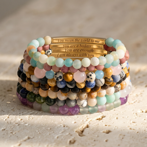 Geheime Boodschap Pastelstenen Armband