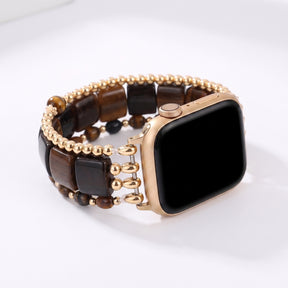 Wild Grace-agaatarmband voor Apple Watch, elastisch, zilverkleurig