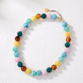 Chunky regenboog kralenketting