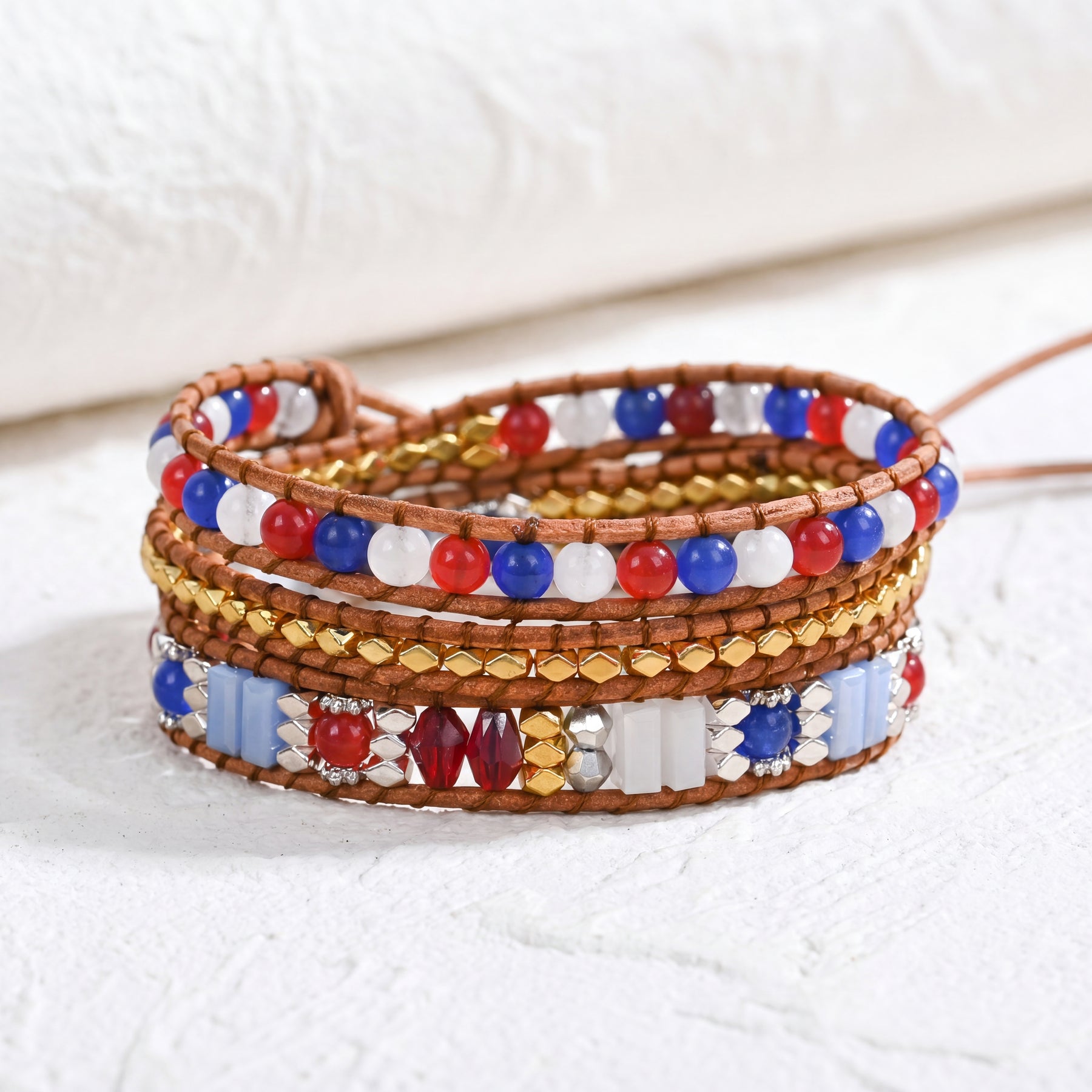 Armband met Amerikaanse trots wikkelstijl