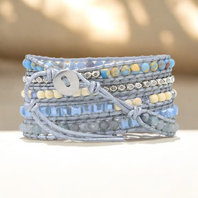 Healing Topaz Queen Zilveren Wikkelarmband