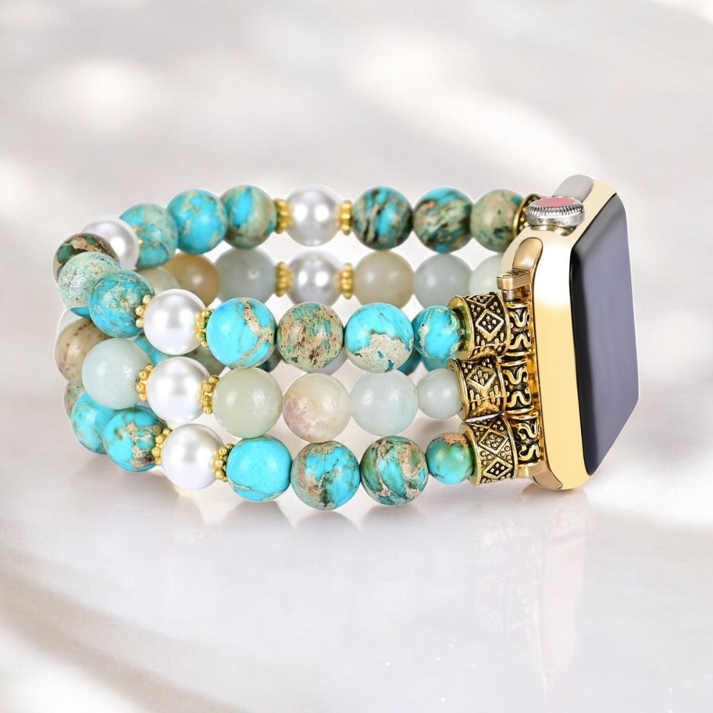 Ocean Breeze Jasper Stretch Horlogeband