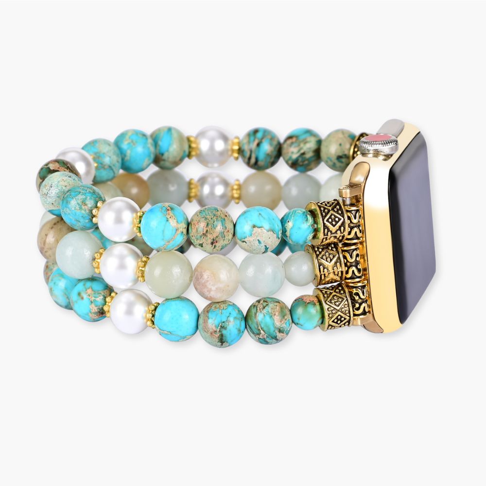 Ocean Breeze Jasper Stretch-horlogeband