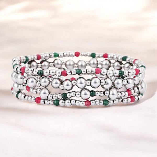 Kerst Zilveren Magische Armbanden Set