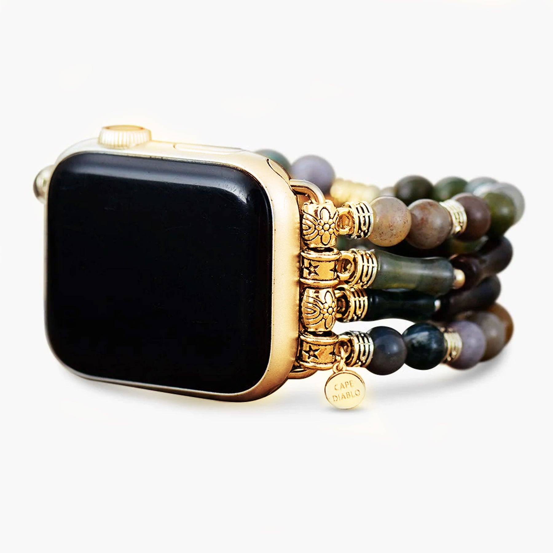 Vintage agaat stretch Apple Watch band