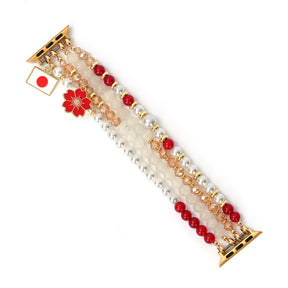 Japan Sakura Bloom Stretch Apple Watch-bandje