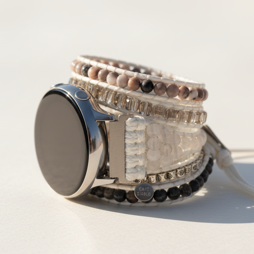 Witte Labradoriet Samsung Galaxy Watch Band