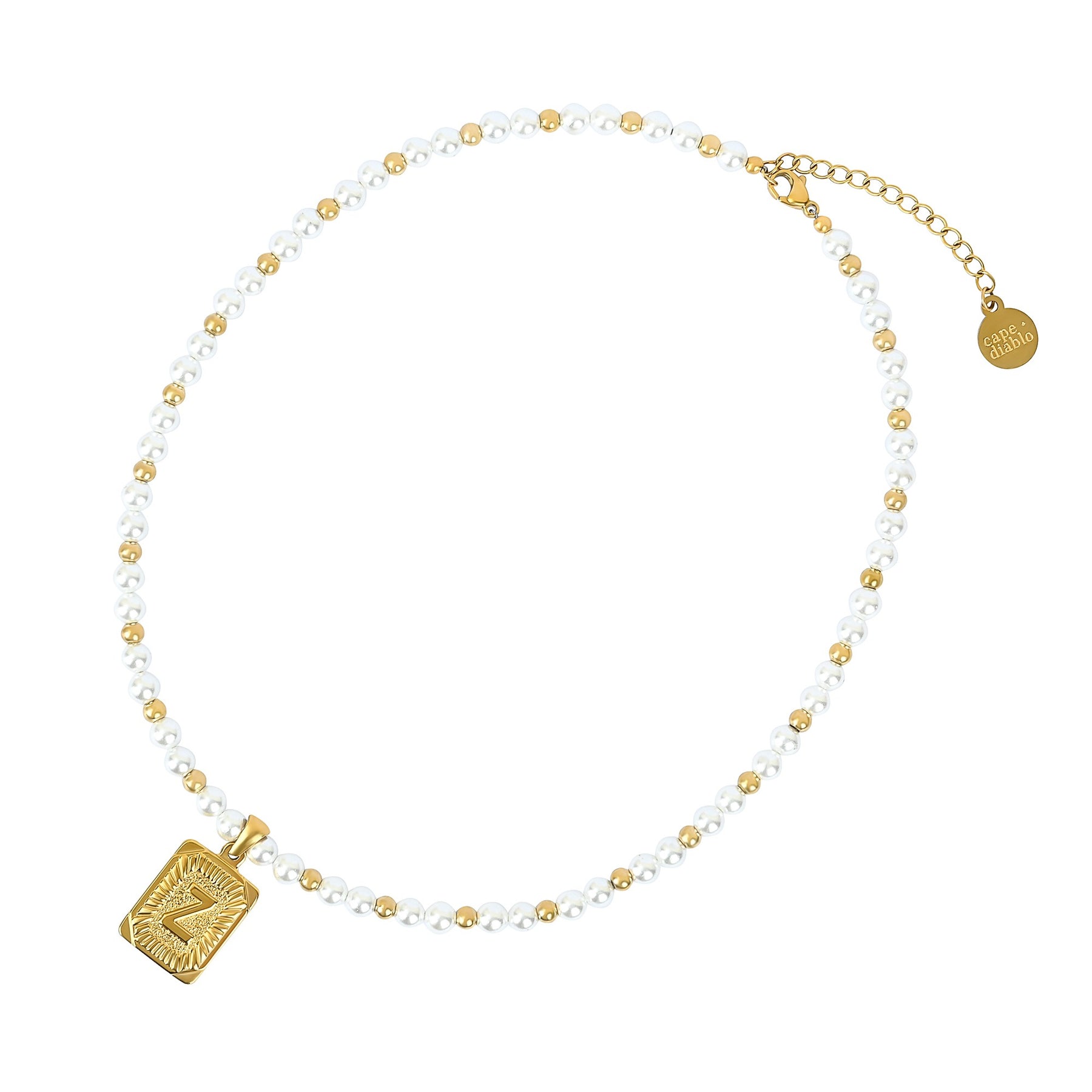 Zuidelijke charme-initiaal ketting