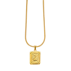 Gouden Glow Bubble Letter Initial Ketting