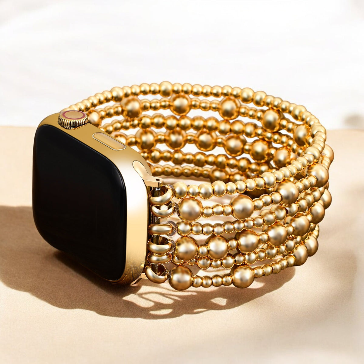 Gouden Bescheiden Stretch Apple Watch Bandje