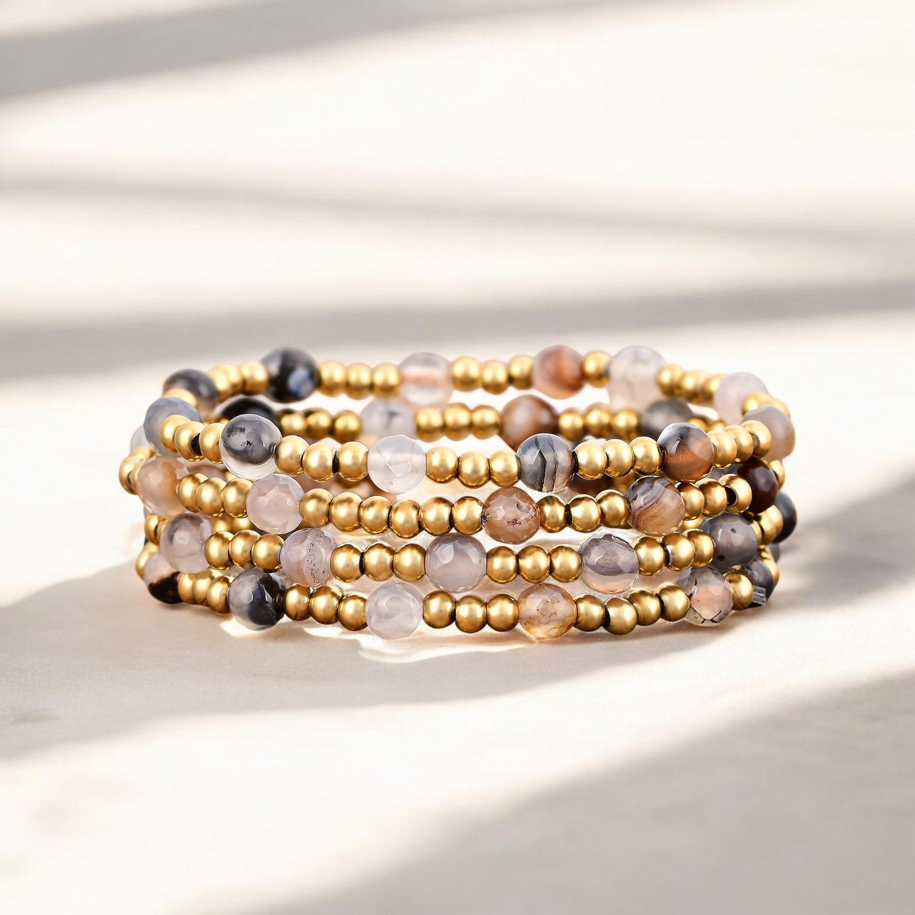 Agate Elegance Armband Set