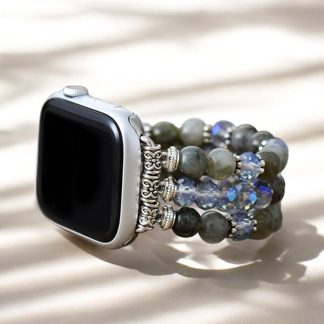 Stretch Apple Watch -bandje van agaatkristal