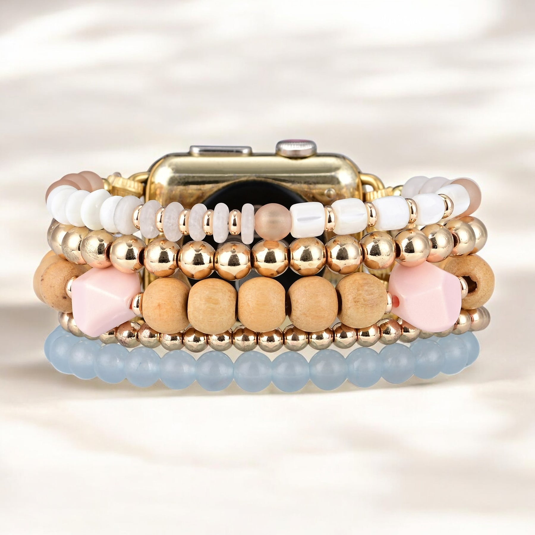 Abrikoos Mist Stretch Apple Watch -bandje