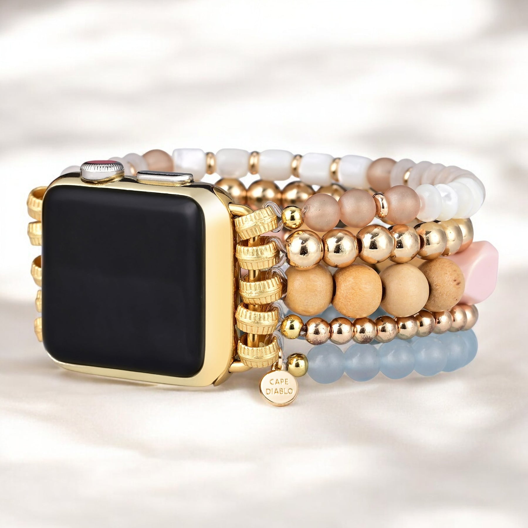 Abrikoos Mist Stretch Apple Watch -bandje