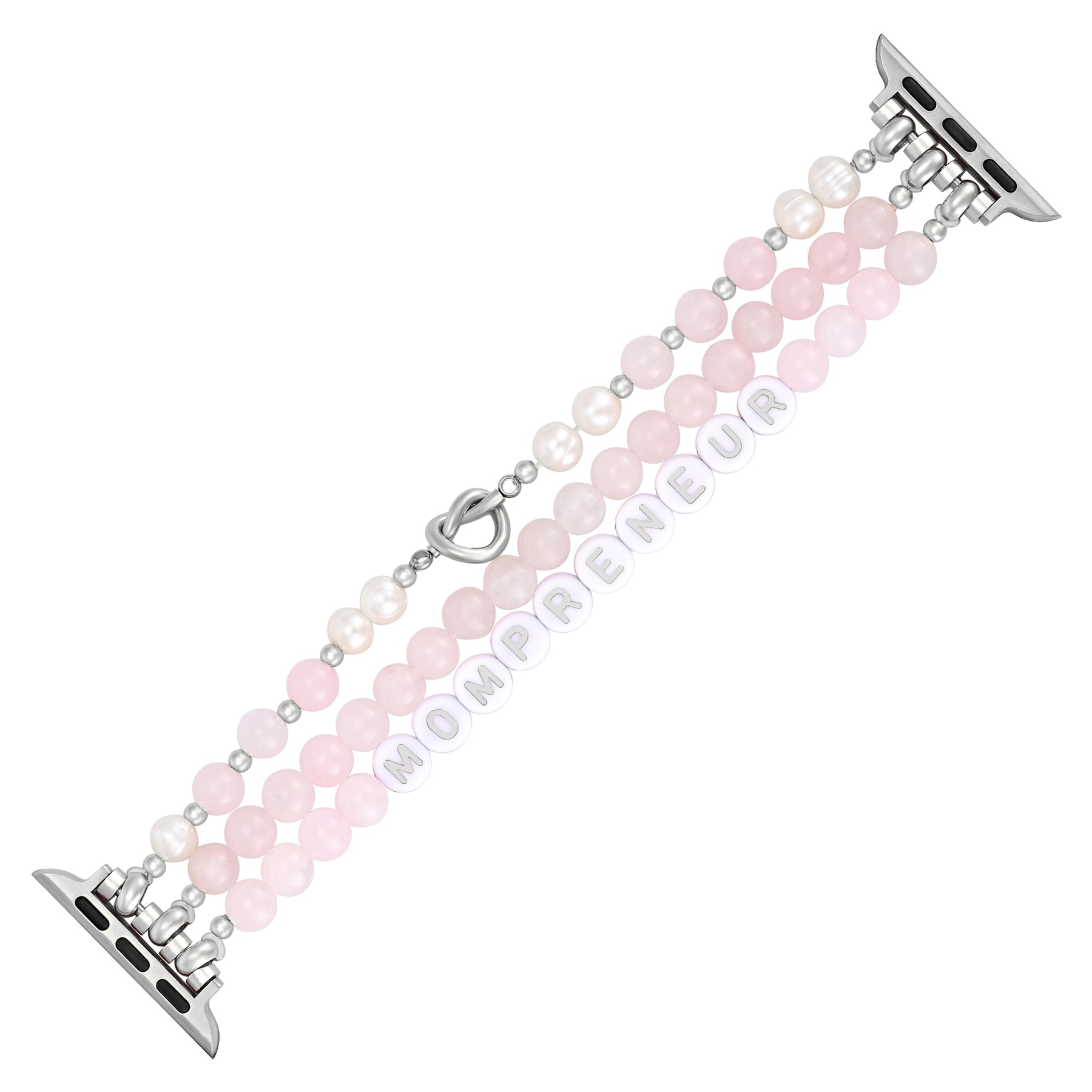 Mompreneur Rose Quartz Stretch Apple Watch Strap