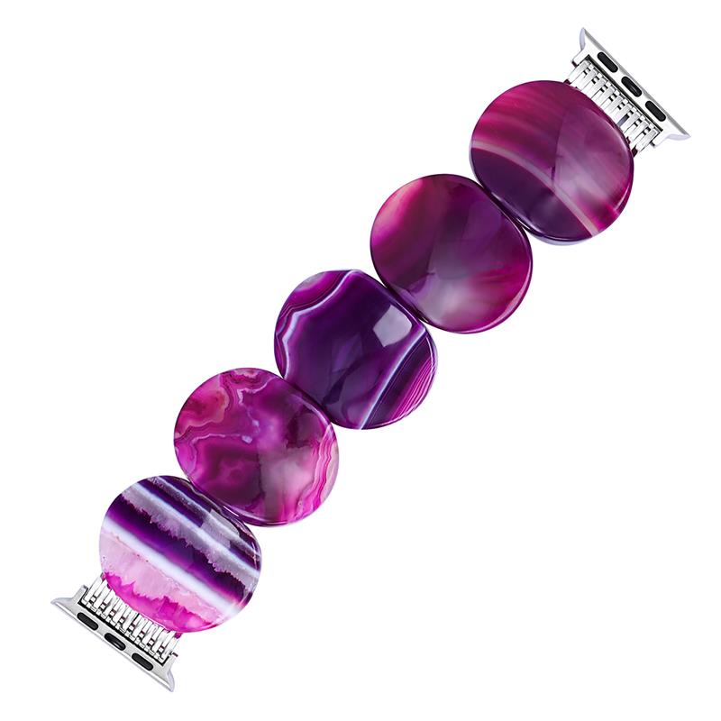 Mystic Plum Agaat Rekbare Apple Watch Band