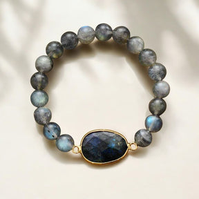 Blauwe Labradoriet Edelsteen Armband
