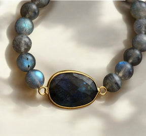 Blauwe Labradoriet Edelsteen Armband