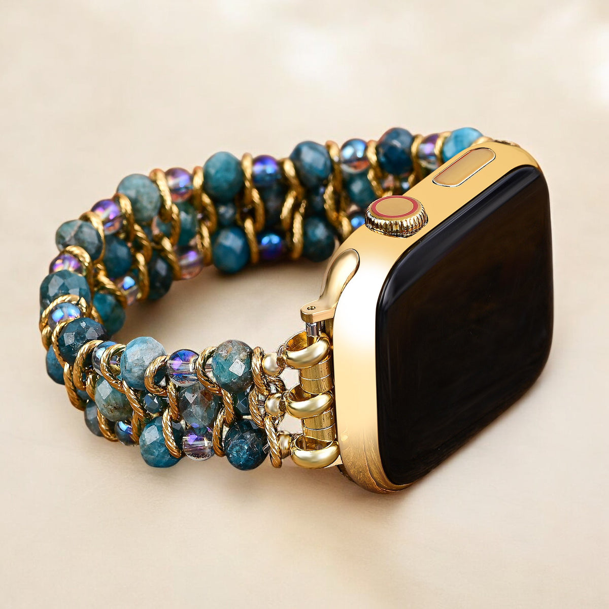 Crystal Shores gevlochten rekbare Apple Watch bandje
