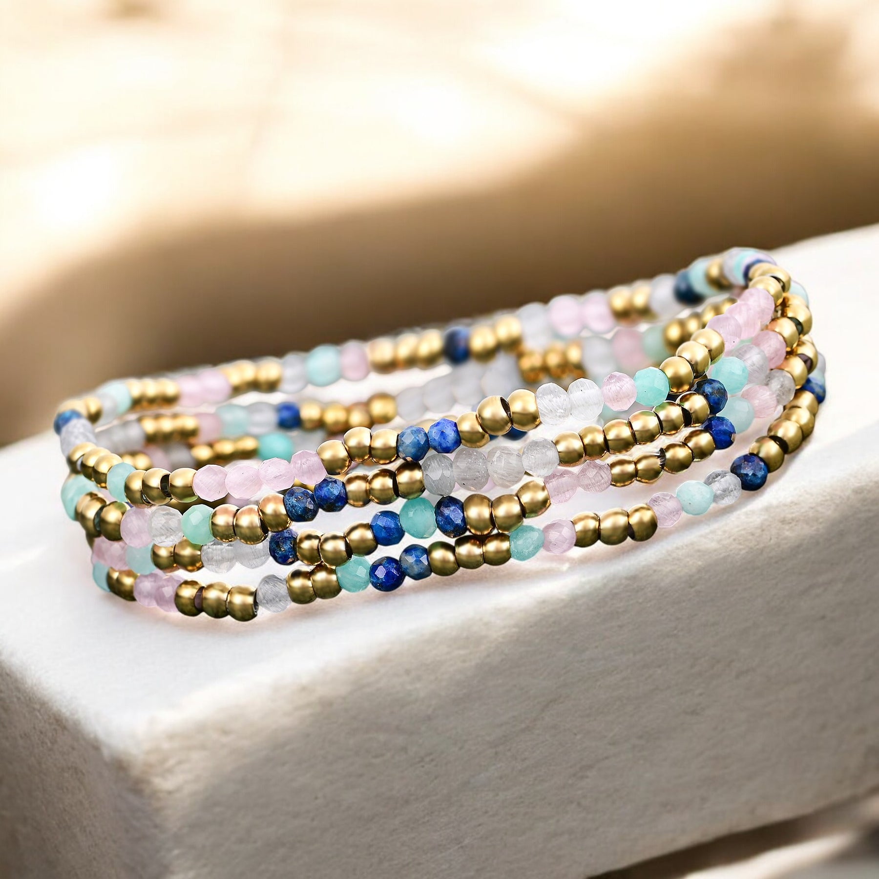 Juweel Lapis Amazoniet Armbanden Set