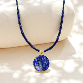 Rustgevende Lapis Lazuli kralenketting