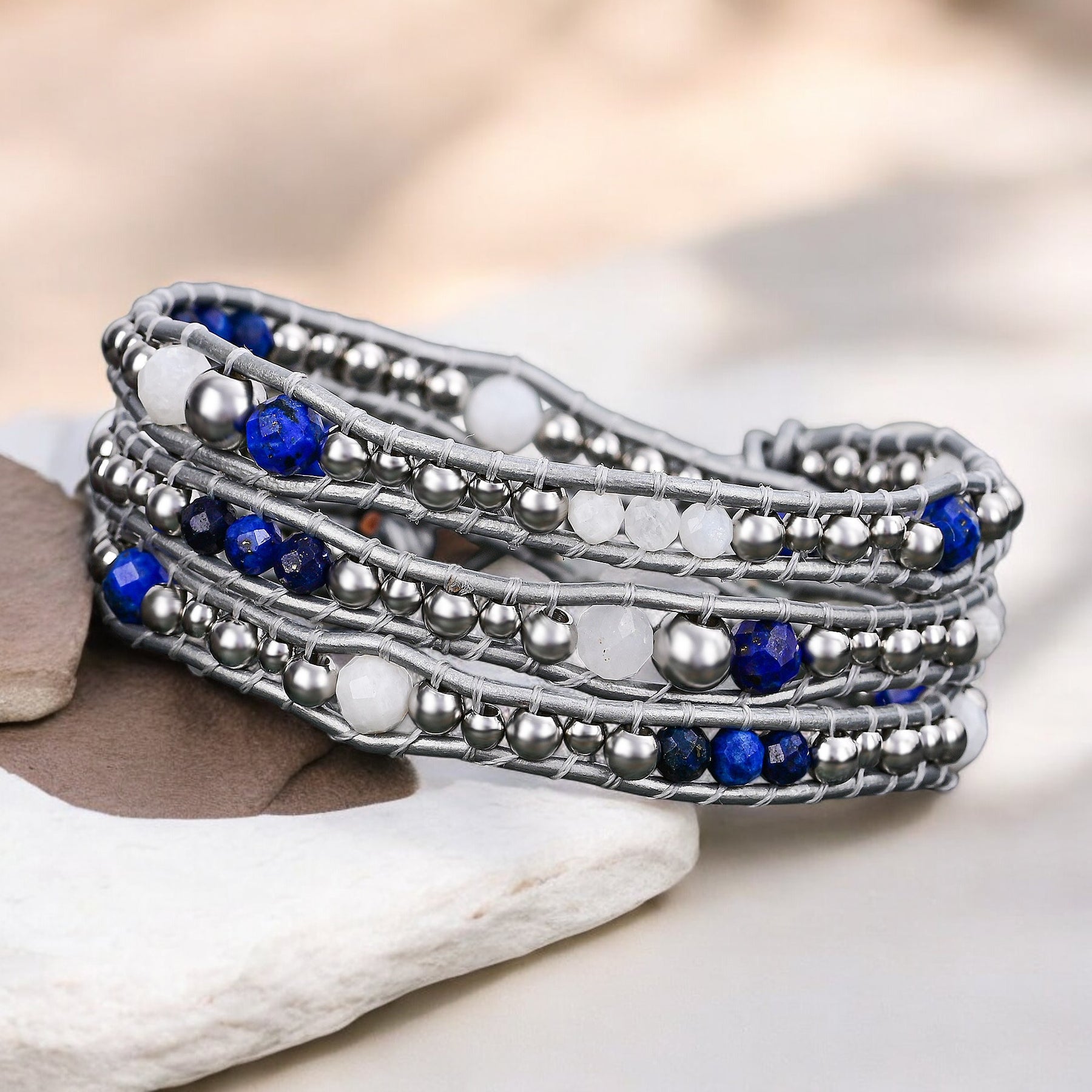 Celestial Lapis Beschermende Wikkelarmband