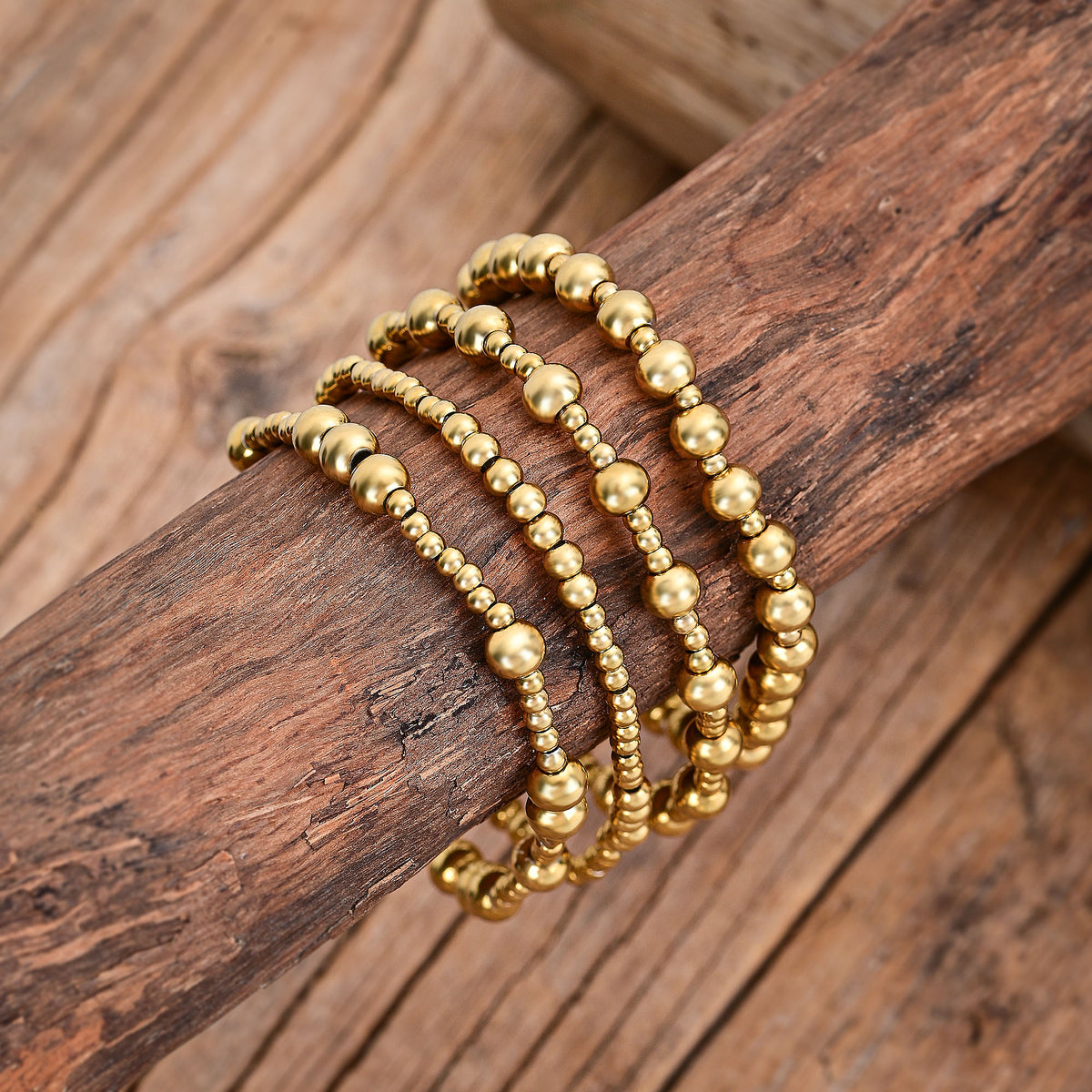 Gouden Bescheiden Armband Set