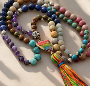 Chakra Charm Tassel Ketting