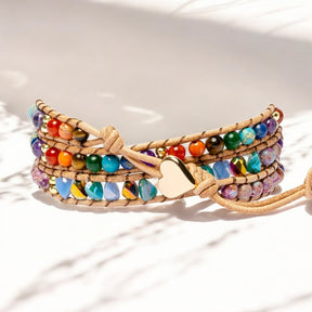 Chakra Liefde Regenboog Wikkelarmband