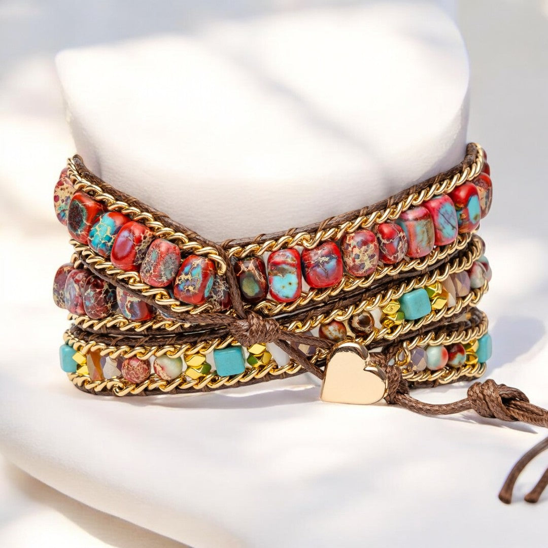 Cherry Emperor Jasper Apple Watch-band